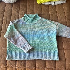 Anthropologie Pastel Knit Turtleneck Sweater